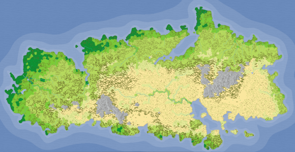 Map of the continent Kvolsum